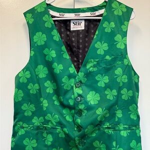 Stir Green Shamrock Vest - worn once.  St Patrick’s Day.  Irish wedding